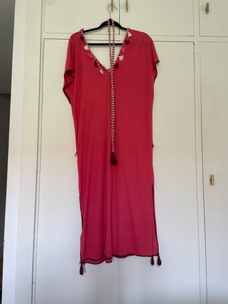 Túnica playera rosa con cordón