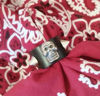 Anillo unisex de pañuelo de cuello Gothic Skull