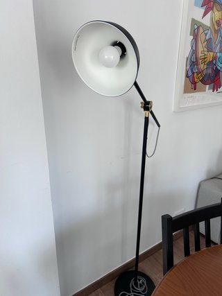 Lámpara de pie IKEA RANARP Negra/Dorada