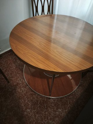 Mesa redonda madera 105 cm