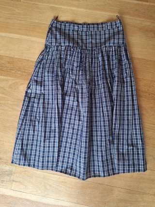 Falda larga cuadros Zara