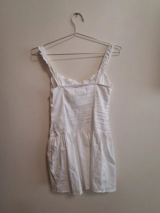 Vestido curto Bershka Y2K branco (S)