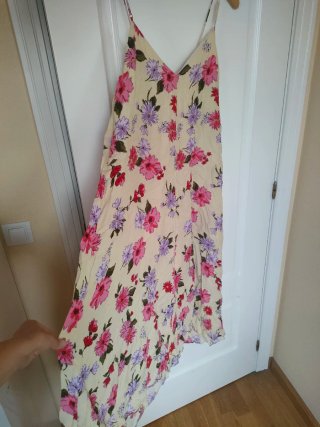Vestido largo Zara floral tirantes talla L