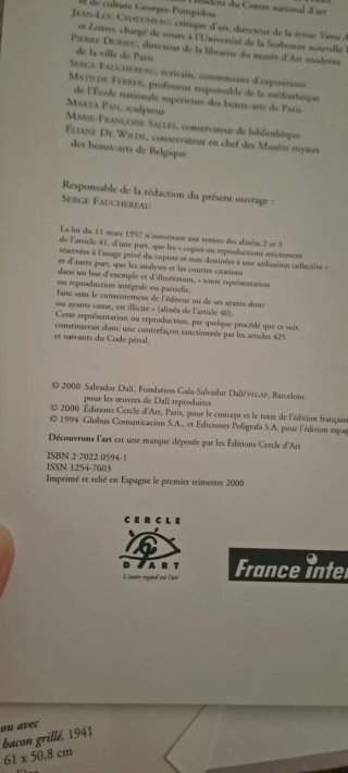 Libro pintura Salvador Dalí en francés