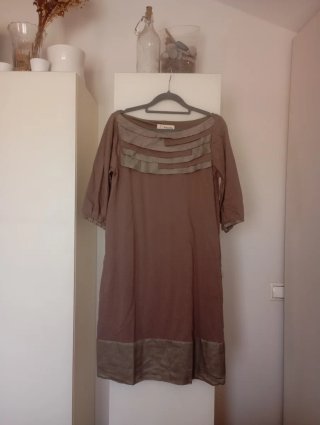 Vestido Tintoreto Beige Talla XS