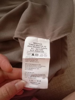 Vestido Tintoreto Beige Talla XS