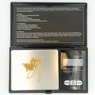 Cadena Singapur de oro de 18k, 3.67 g, 51.5 cm.