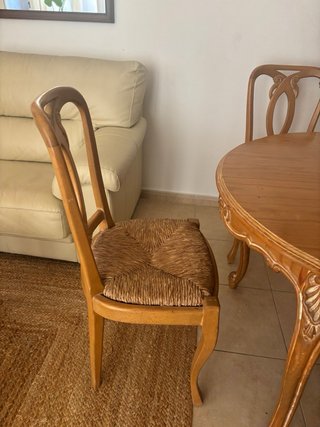 Juego de 6 sillas de comedor de madera