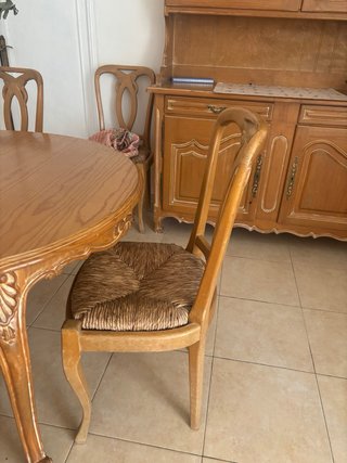 Juego de 6 sillas de comedor de madera