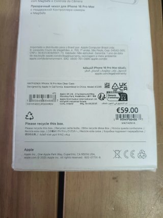 iPhone 16 Pro Max Funda transparente con MagSafe