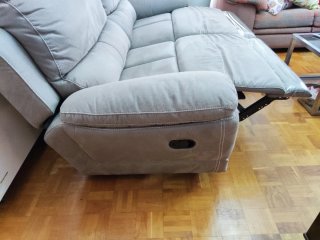 Sofá Reclinable 2 Plazas Chitra Gris