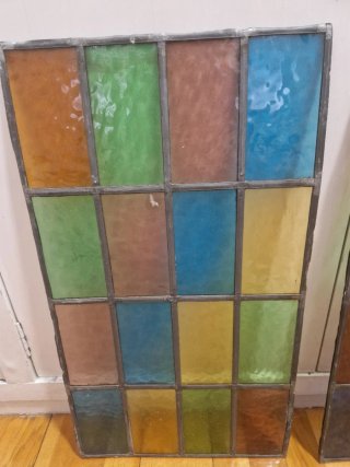 Paneles de cristal de puerta antigua