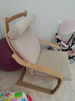 Silla Poäng Ikea Beige y Madera