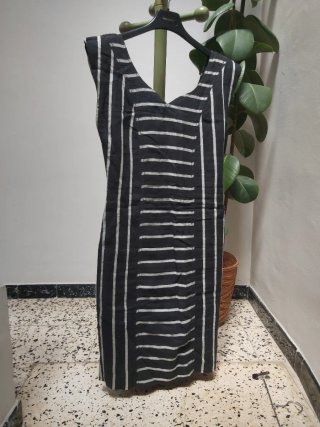Vestido Verano Rayas Blanco y Negro