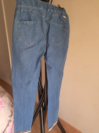 Calças ganga estilo legging tam M