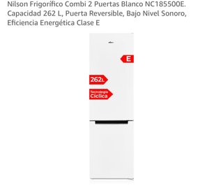 Frigorífico Nilson Combi Blanco 262L