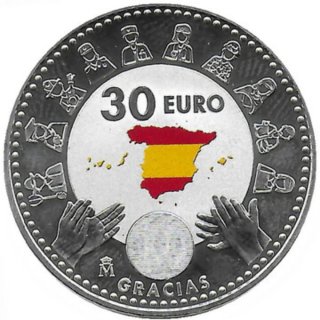 5 Monedas Plata España 30-40-60 Euros