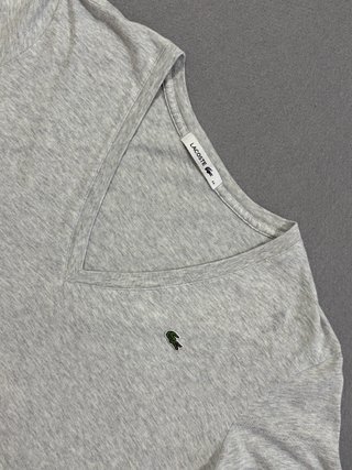 Camiseta Lacoste pico gris mujer talla 44 L