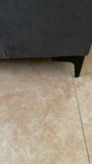 Sofá gris de tela 1,52m