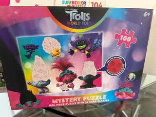 Lote 4 Puzzles Disney y Trolls
