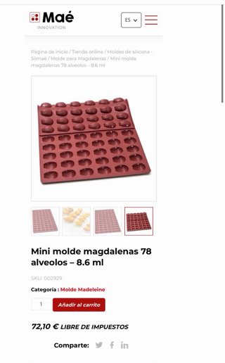 Molde Mini Magdalenas Plástico