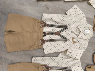 Trajes beige-marrón(tallas 6meses-7 años) navidad