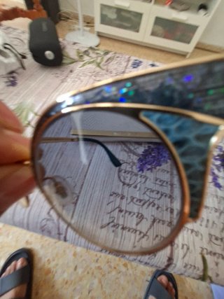 Gafas de sol Jimmy Choo doradas y azules