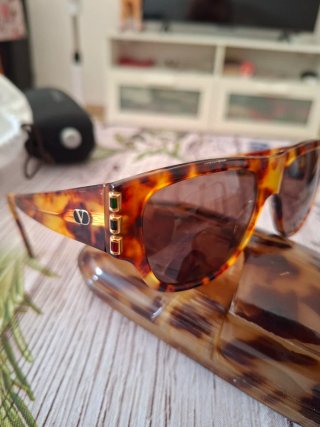 Gafas de sol Jimmy Choo doradas y azules