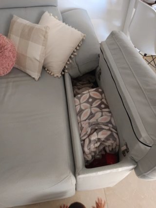 Sofá cama verde agua 3m