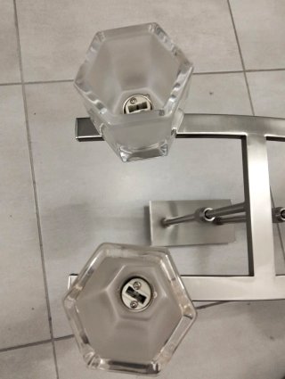 Lámpara de techo moderna metal y cristal