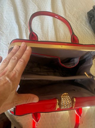 Bolso de mano rojo para eventos