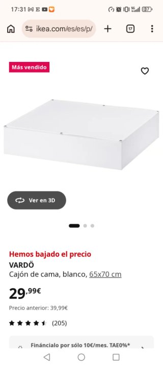 Cama extensible infantil IKEA con colchón y cajón