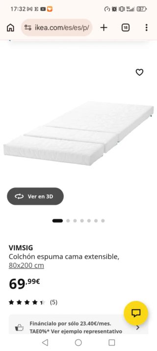 Cama extensible infantil IKEA con colchón y cajón