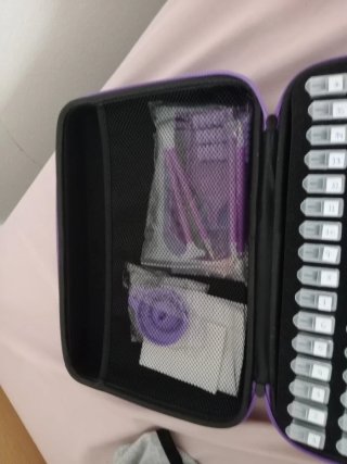 Caja almacenamiento diamantes plumas