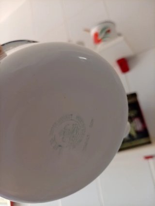 Tazas de aluminio esmaltado con flores