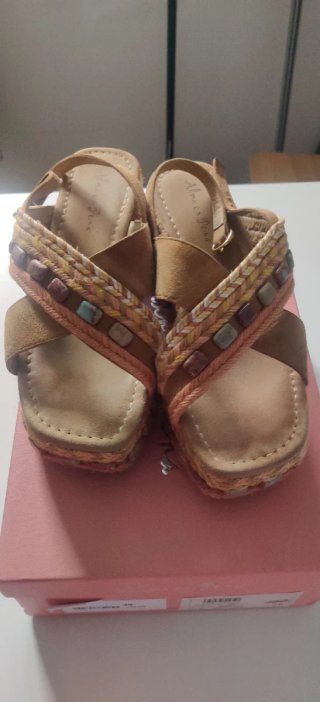 Sandalias Alma en Pena Beige Multicolor