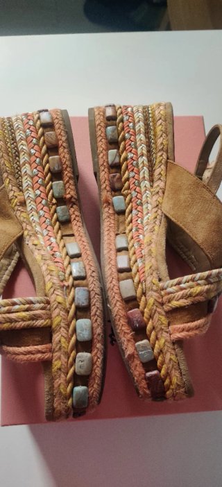 Sandalias Alma en Pena Beige Multicolor