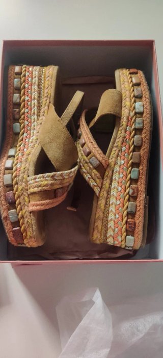 Sandalias Alma en Pena Beige Multicolor