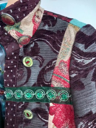 Abrigo Desigual bordado multicolor