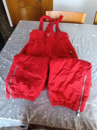 Pantalones de esquí rojos para niños 152