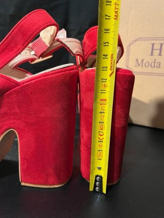 Zapatos de fiesta rojos plataforma