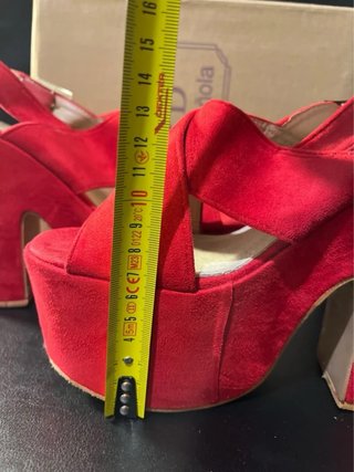 Zapatos de fiesta rojos plataforma