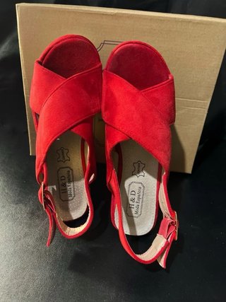 Zapatos de fiesta rojos plataforma