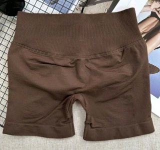 Pantalones cortos cintura alta marrones