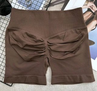 Pantalones cortos cintura alta marrones