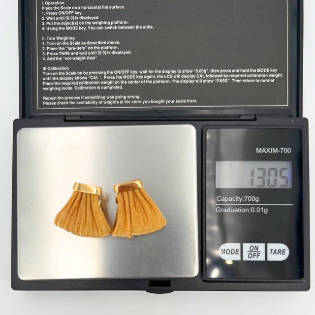 Pendientes Oro 18K, Vintage, 13.05gr