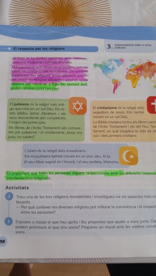 Religió Catòlica 4, Primària, Lligams, D'una al...