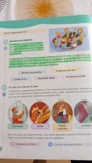 Religió Catòlica 4, Primària, Lligams, D'una al...