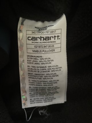 Cazadora Carhartt Canguro Azul Talla XS
