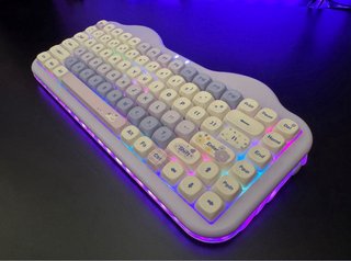 Teclado Mecánico YUNZII C75 Beige/Morado